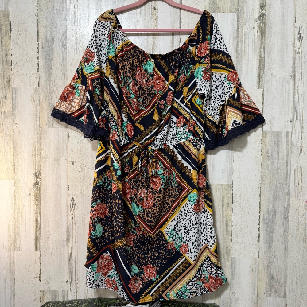 Speed Control Multicolor Midi Dress Lightweight NWT Plus